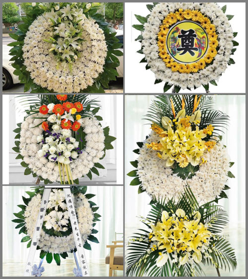 湖北孝感市应城市四里棚街道光辉村花圈速递